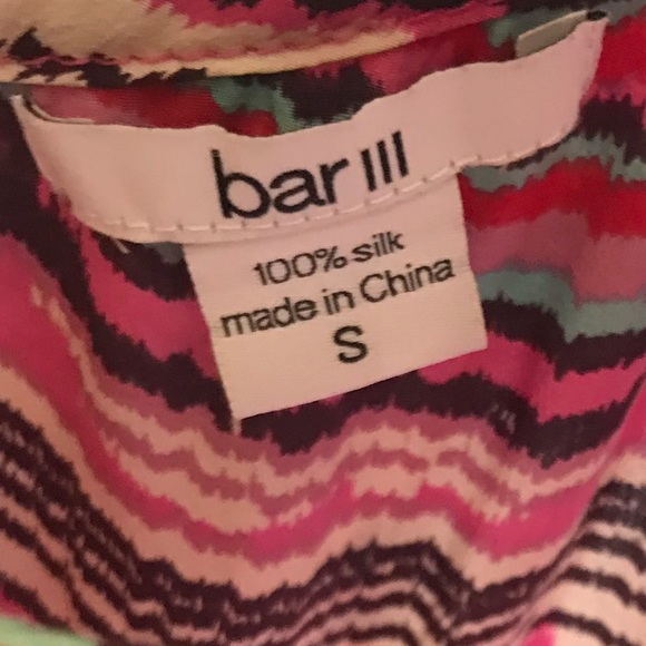 Bar III Women's Salsa Dress Silk Summer One Shoulder Boho Midi - Picture 5 of 6